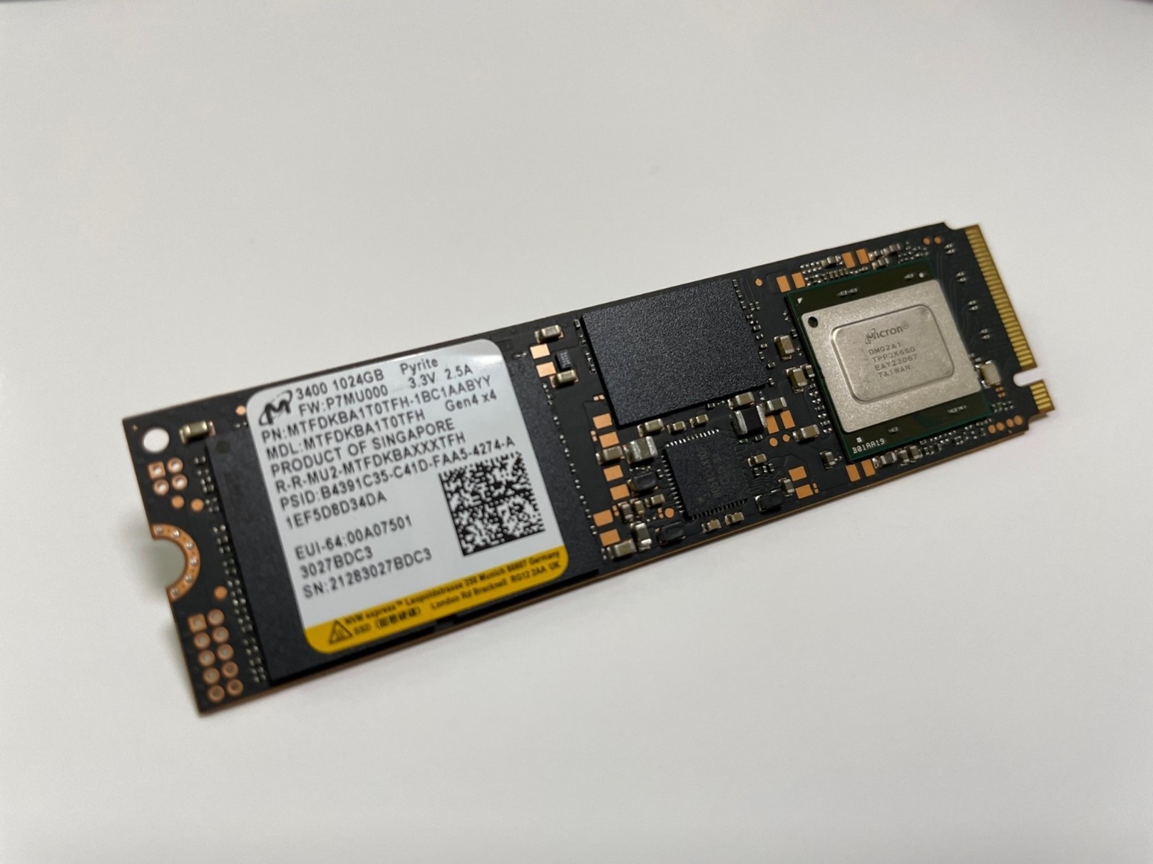 Micron 3400 M.2 512GB NVMe